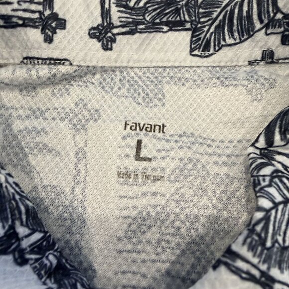 Favant Hawaii Mens Large Short Sleeve Performance Polo Shirt Hawaiian Aloha Golf - Picture 4 of 5